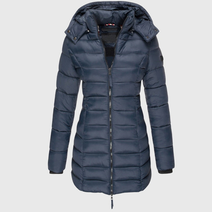 Josephina | Women's Fitted Longline Hooded Puffer Jacket