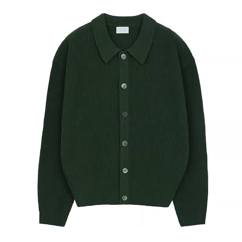 Jasper | Men's Ribbed Knit Collared Button-Front Cardigan