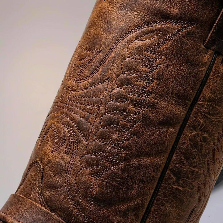 Hollis | Men’s Square Toe Leather Harness Boots