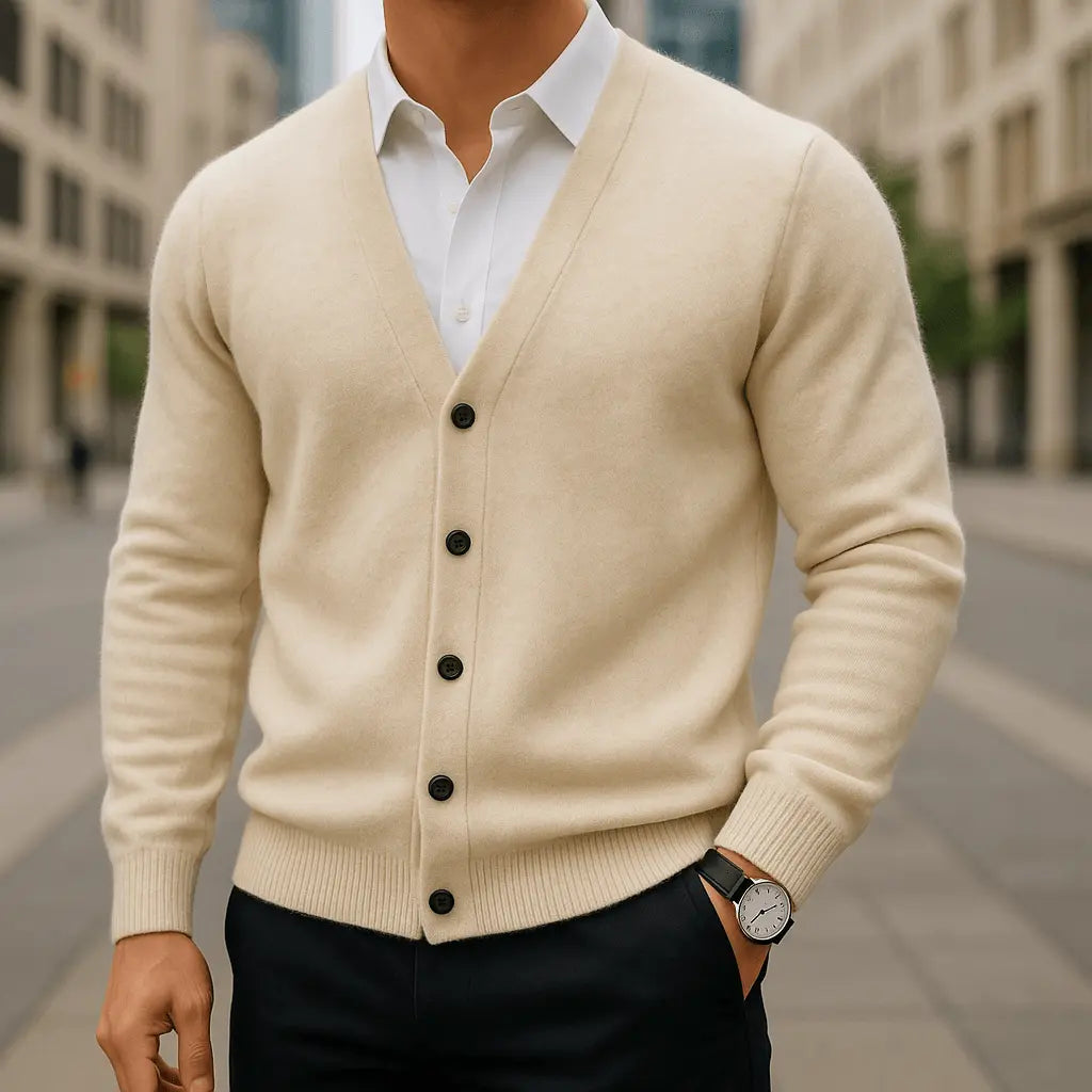Maxwell | Men’s V Neck Button Up Cardigan