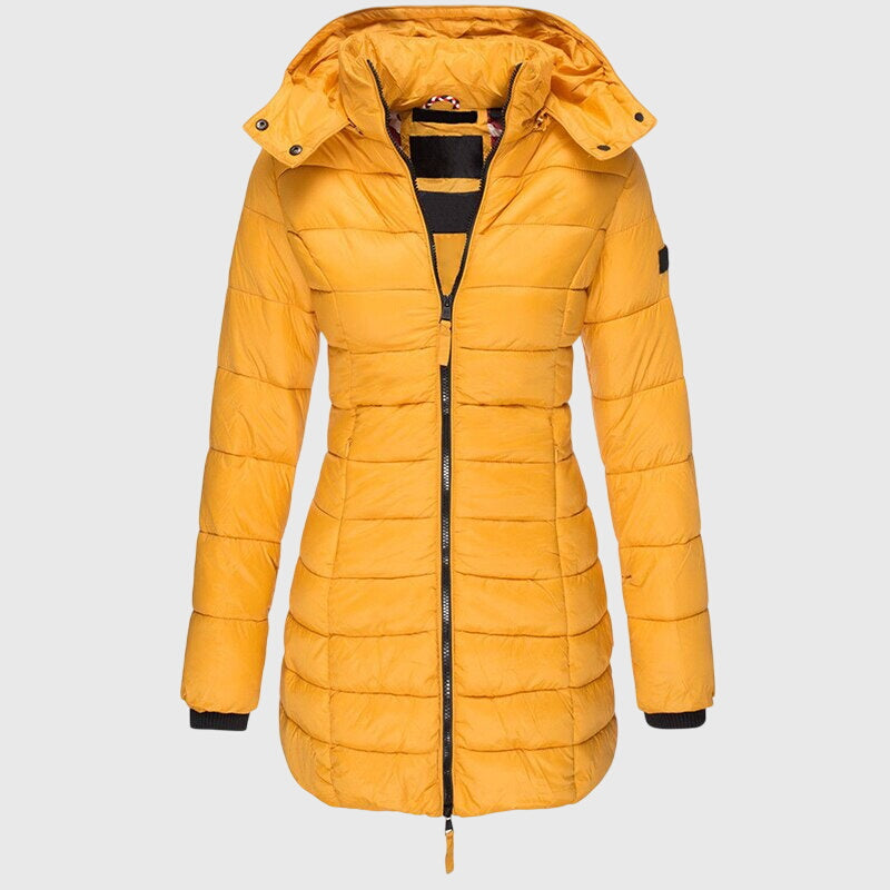 Josephina | Women's Fitted Longline Hooded Puffer Jacket