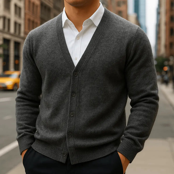 Maxwell | Men’s V Neck Button Up Cardigan