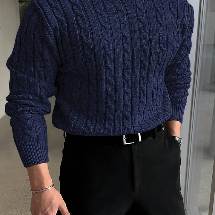 Marcus | Men's Chunky Twisted Cable Knit Sweater
