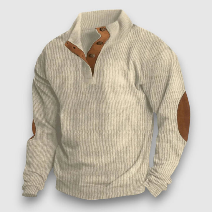 Lawrence | Men’s Ribbed Mock Neck Pullover Sweater