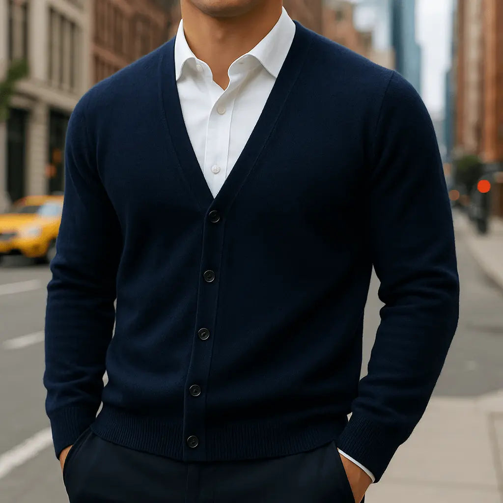 Maxwell | Men’s V Neck Button Up Cardigan