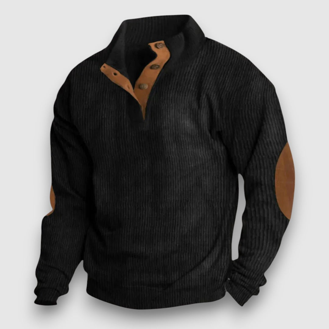 Lawrence | Men’s Ribbed Mock Neck Pullover Sweater
