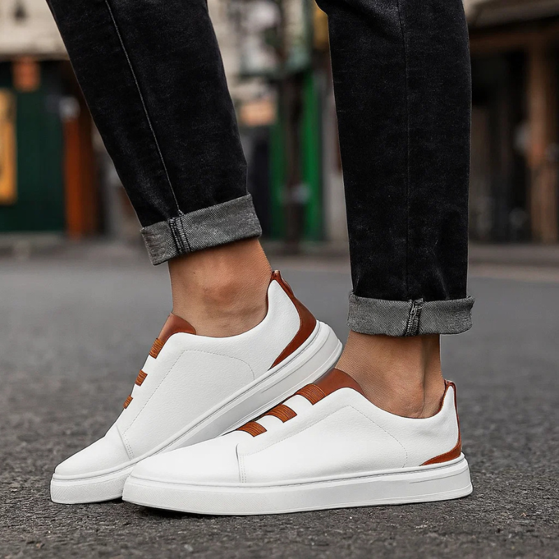Leather Slip On Mens Casual Shoes - Smart Sneakers