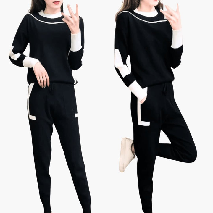 Beatrice | Women's Crew Neck Sweater Jogger Pants Set