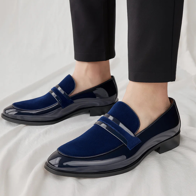 Patent Leather Penny Loafers - Mens Formal Shoes Slip On