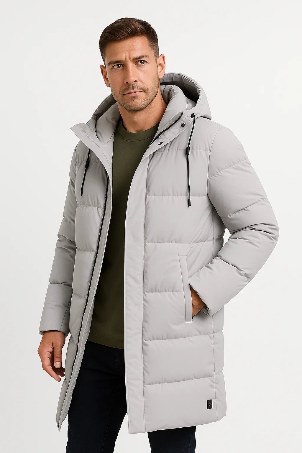 Rafferty | Men’s Long Puffer Jacket with Hood