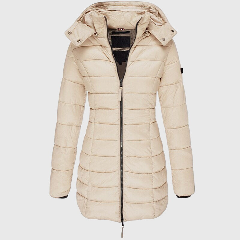 Josephina | Women's Fitted Longline Hooded Puffer Jacket