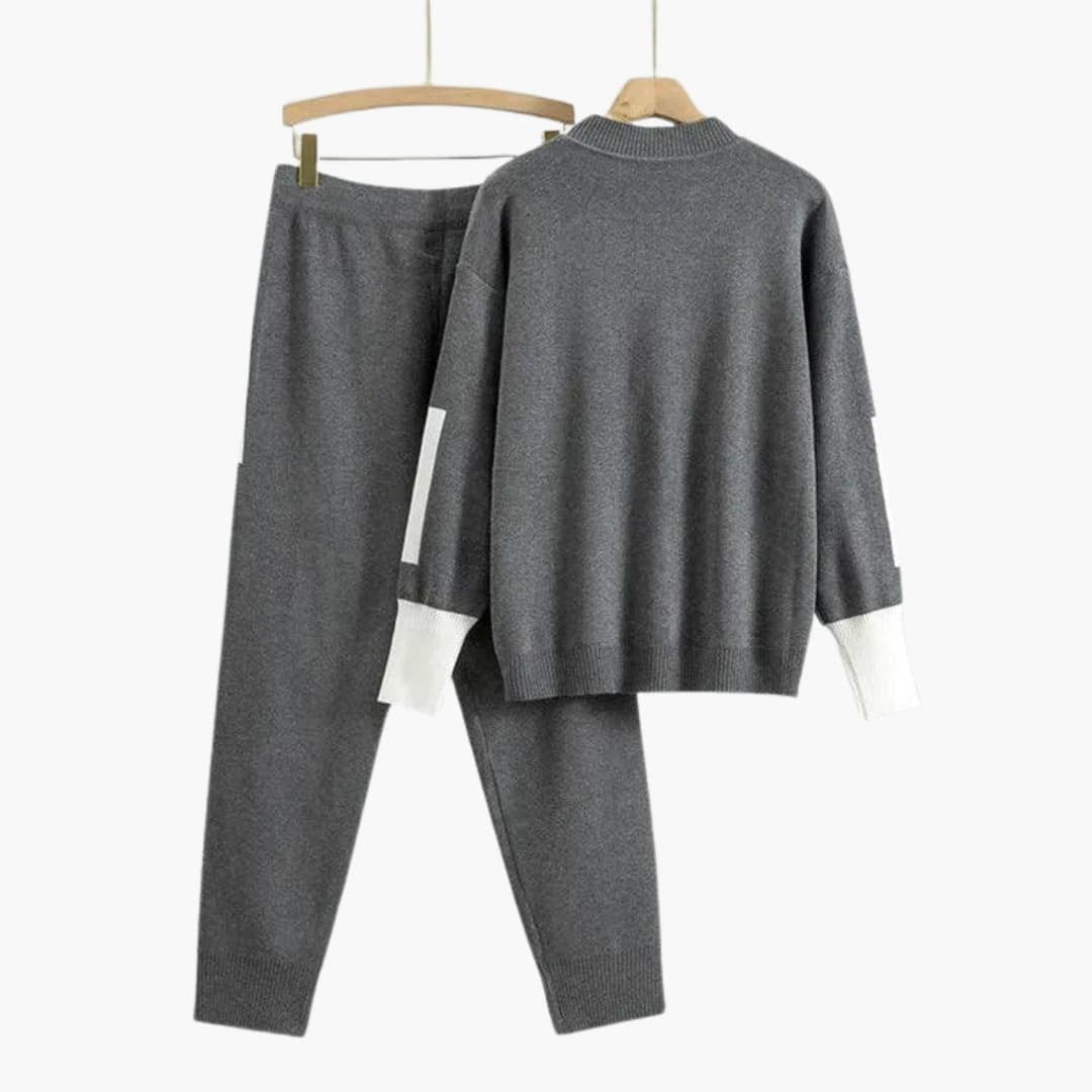 Beatrice | Women's Crew Neck Sweater Jogger Pants Set
