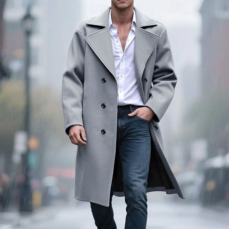 Percival | Men’s Double Breasted Long Coat