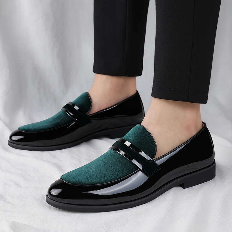 Patent Leather Penny Loafers - Mens Formal Shoes Slip On
