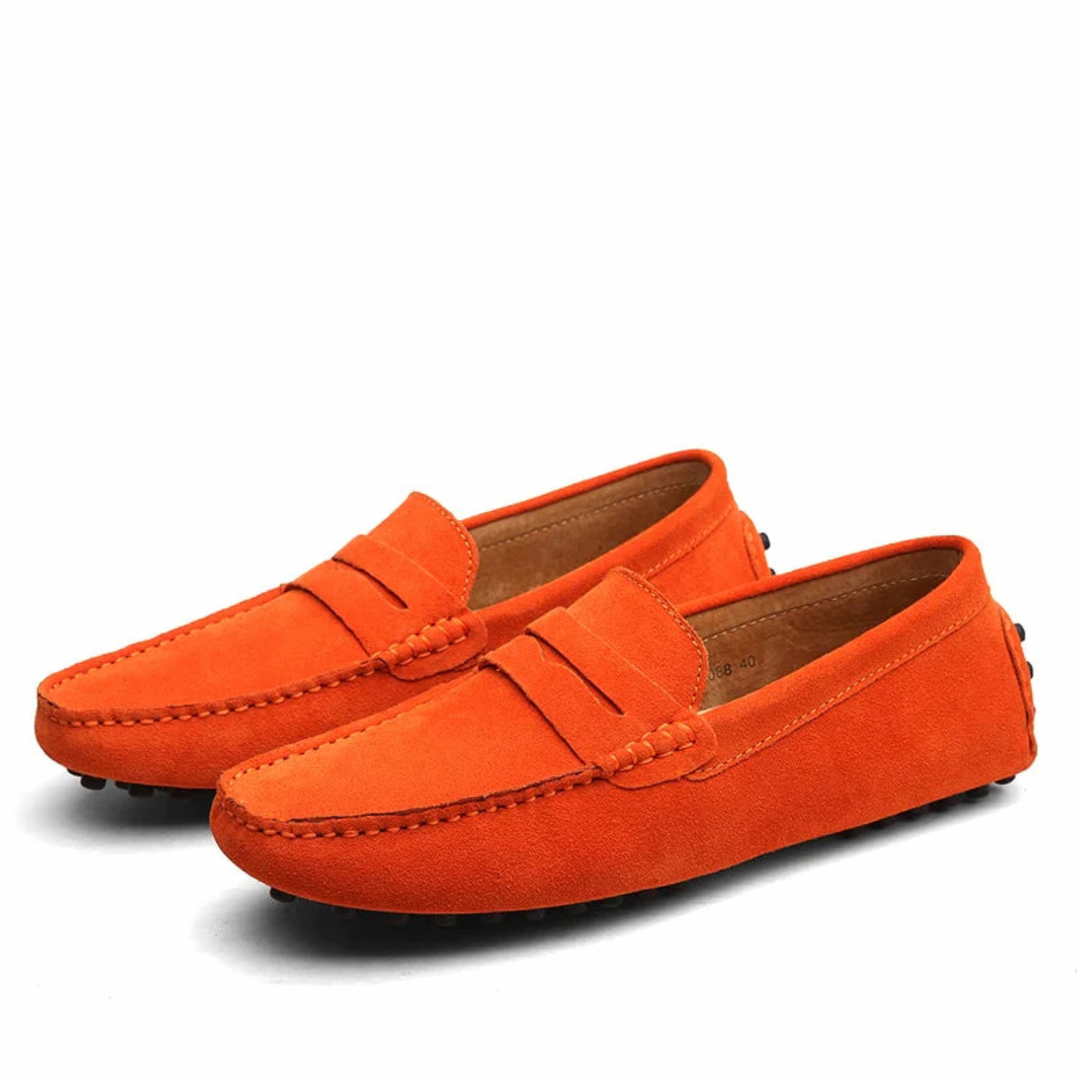 Suede Penny Loafers - Men's Casual Shoes Slip On