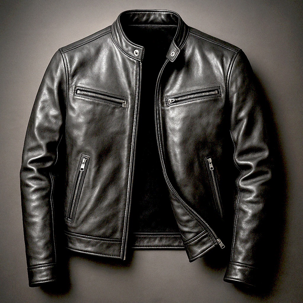 Thaddeus | Men’s Vintage Leather Racer Jacket