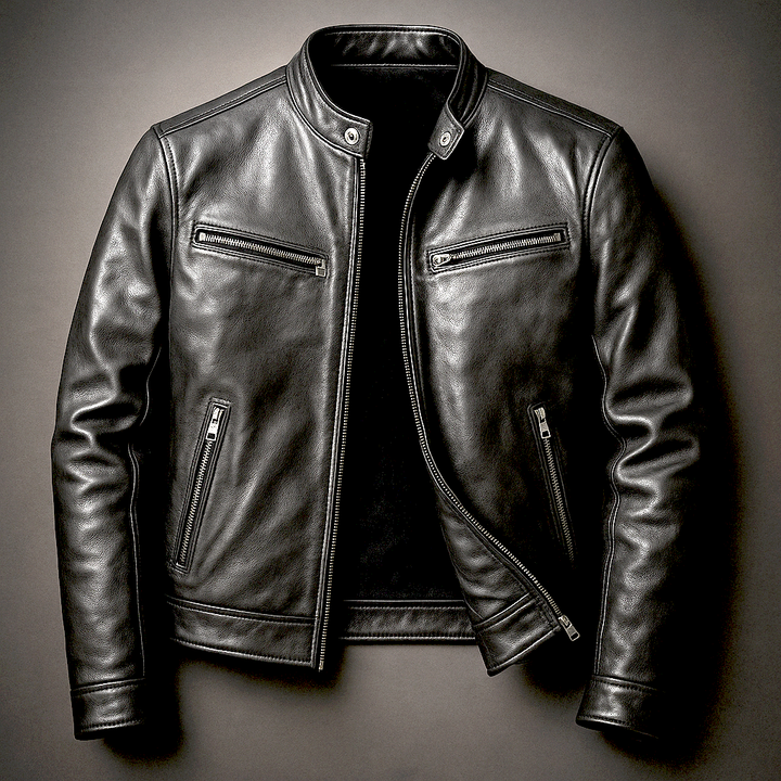 Thaddeus | Men’s Vintage Leather Racer Jacket