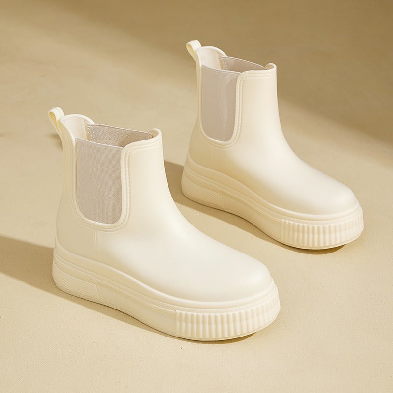 Henrietta | Women's Waterproof Platform Chelsea Rain Boots with Non Slip Sole