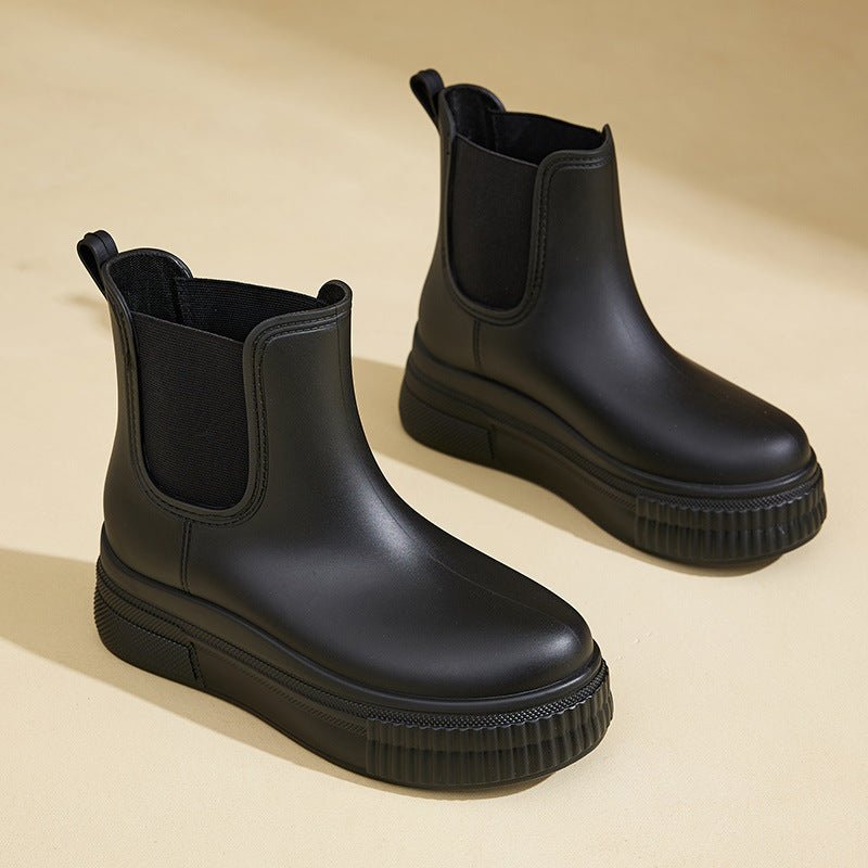 Henrietta | Women's Waterproof Platform Chelsea Rain Boots with Non Slip Sole