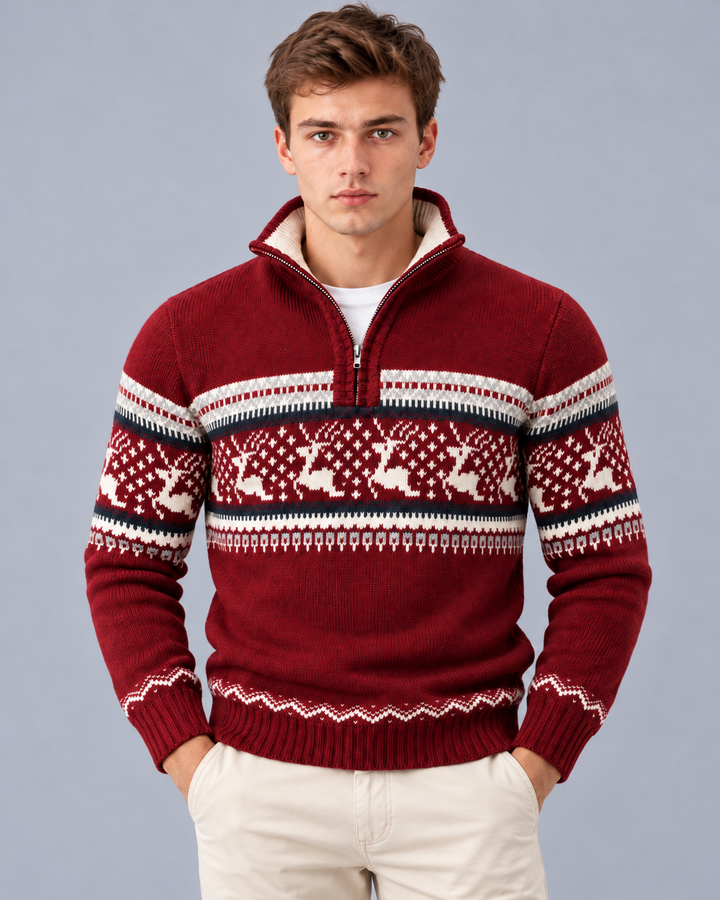Callum | Men’s Quarter Zip Christmas Sweater