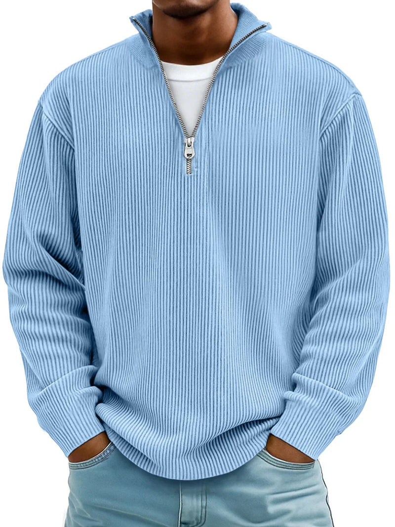 Lowell | Men’s Relaxed Ribbed Quarter Zip Sweater
