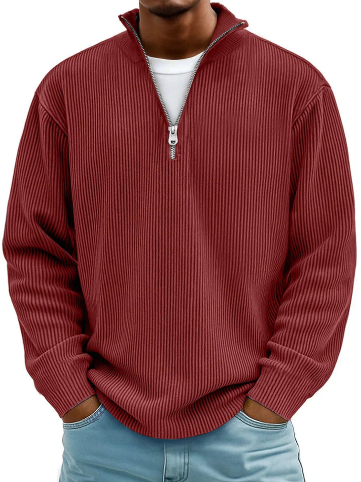 Lowell | Men’s Relaxed Ribbed Quarter Zip Sweater