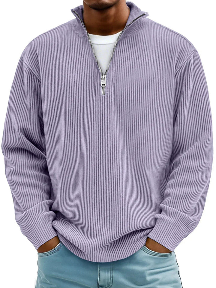 Lowell | Men’s Relaxed Ribbed Quarter Zip Sweater