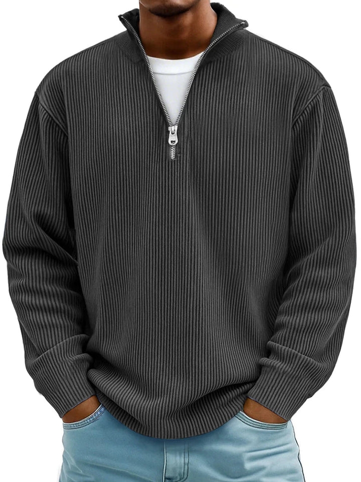 Lowell | Men’s Relaxed Ribbed Quarter Zip Sweater