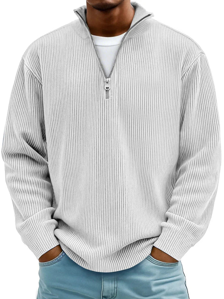 Lowell | Men’s Relaxed Ribbed Quarter Zip Sweater