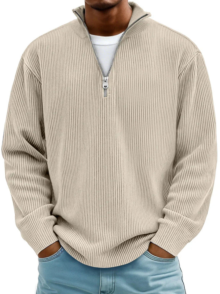 Lowell | Men’s Relaxed Ribbed Quarter Zip Sweater