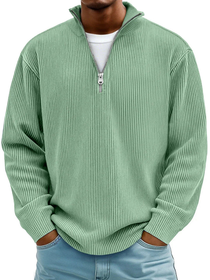 Lowell | Men’s Relaxed Ribbed Quarter Zip Sweater