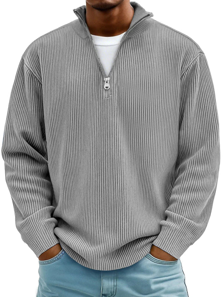 Lowell | Men’s Relaxed Ribbed Quarter Zip Sweater