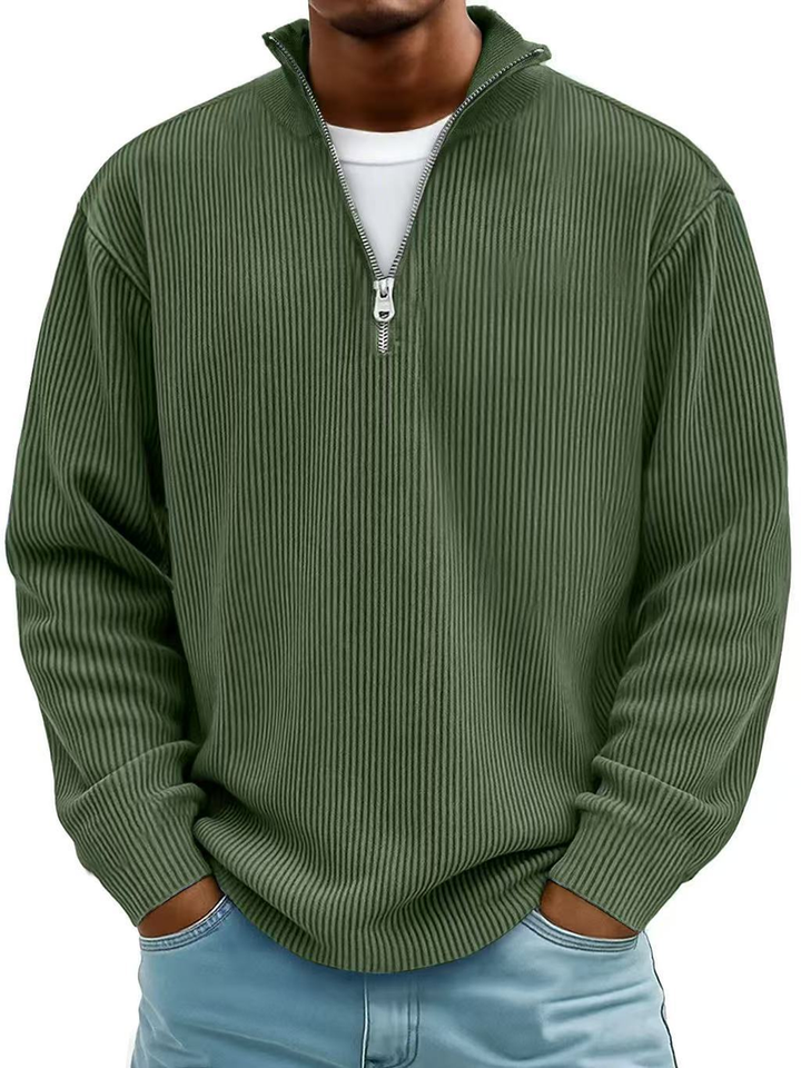 Lowell | Men’s Relaxed Ribbed Quarter Zip Sweater