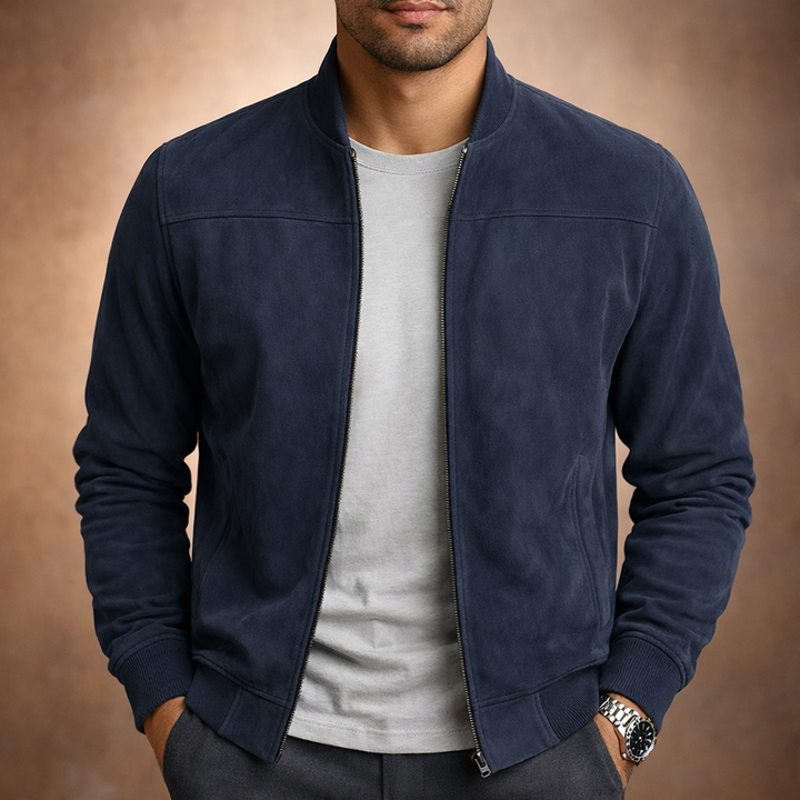 Barnaby | Men’s Lightweight Suede Bomber Jacket