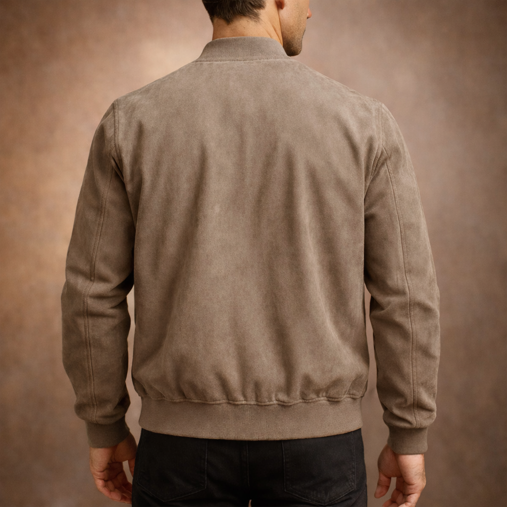 Barnaby | Men’s Lightweight Suede Bomber Jacket