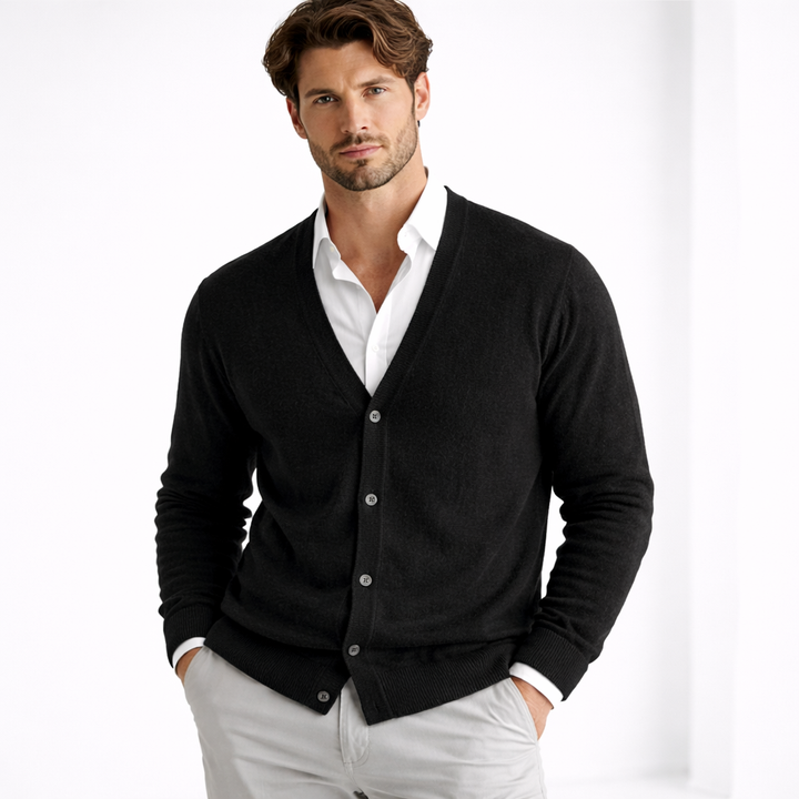 Leon | Men's V-Neck Knit Cardigan