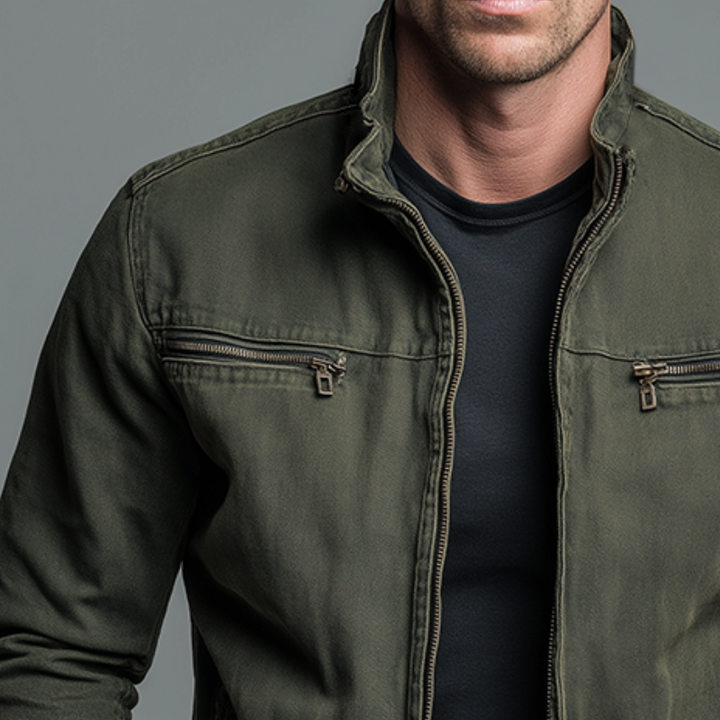 Everett | Men’s Vintage Work Jacket with Zip Pockets