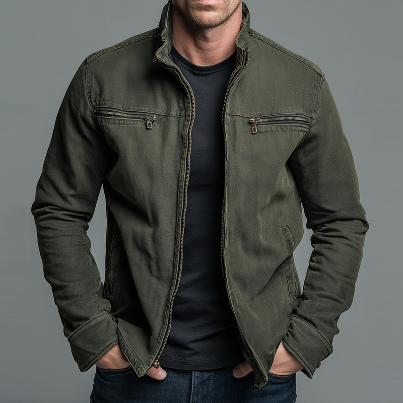 Everett | Men’s Vintage Work Jacket with Zip Pockets