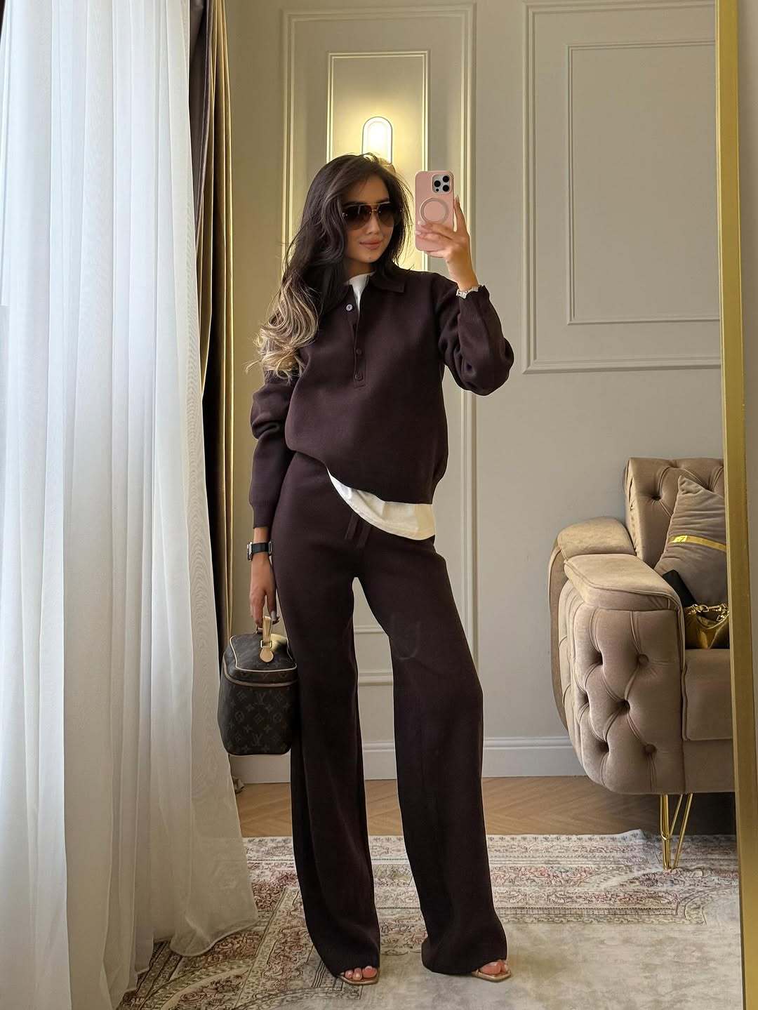 Philomena | Women’s Polo Sweater Pants Set