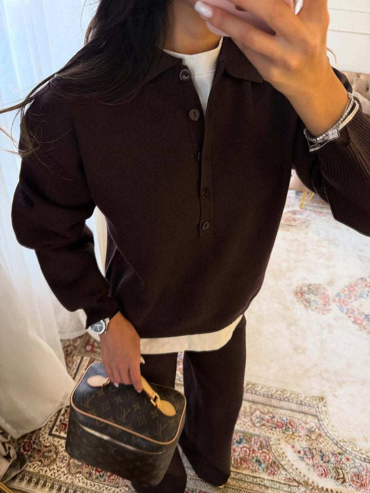 Philomena | Women’s Polo Sweater Pants Set
