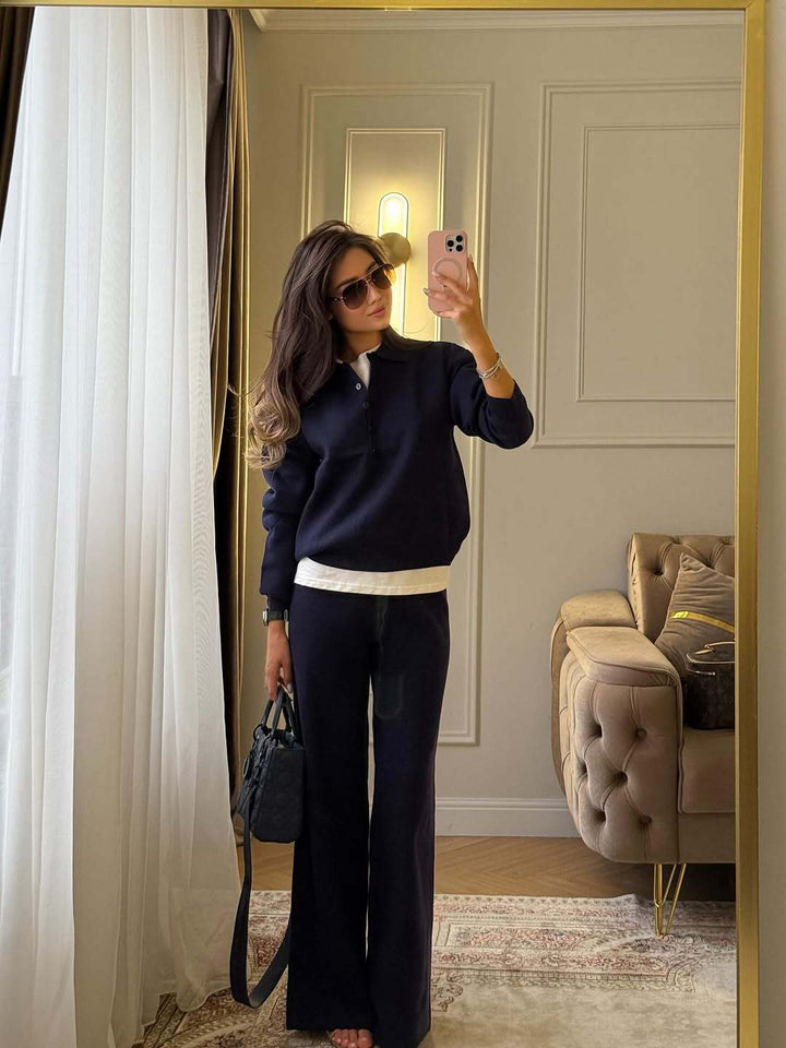 Philomena | Women’s Polo Sweater Pants Set