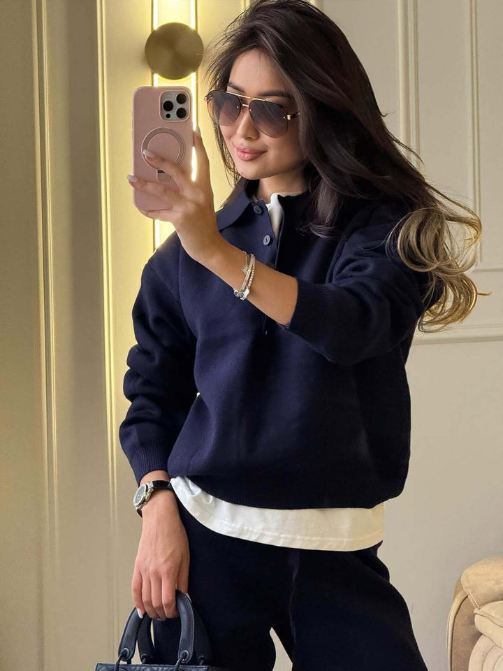 Philomena | Women’s Polo Sweater Pants Set