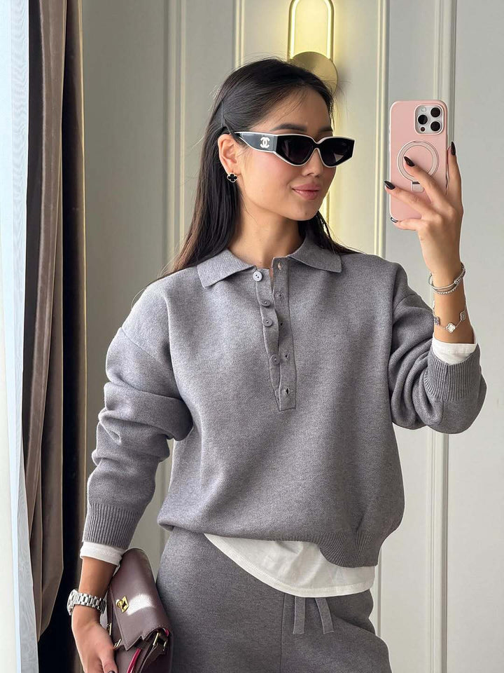 Philomena | Women’s Polo Sweater Pants Set