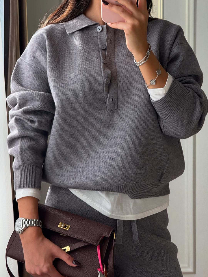 Philomena | Women’s Polo Sweater Pants Set