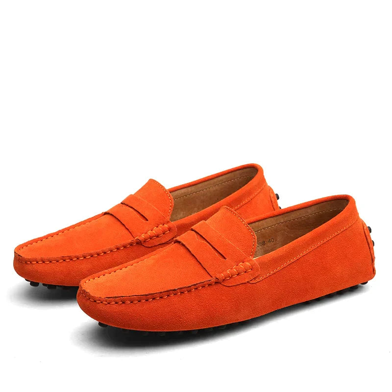 Suede Penny Loafers - Men's Casual Shoes Slip On