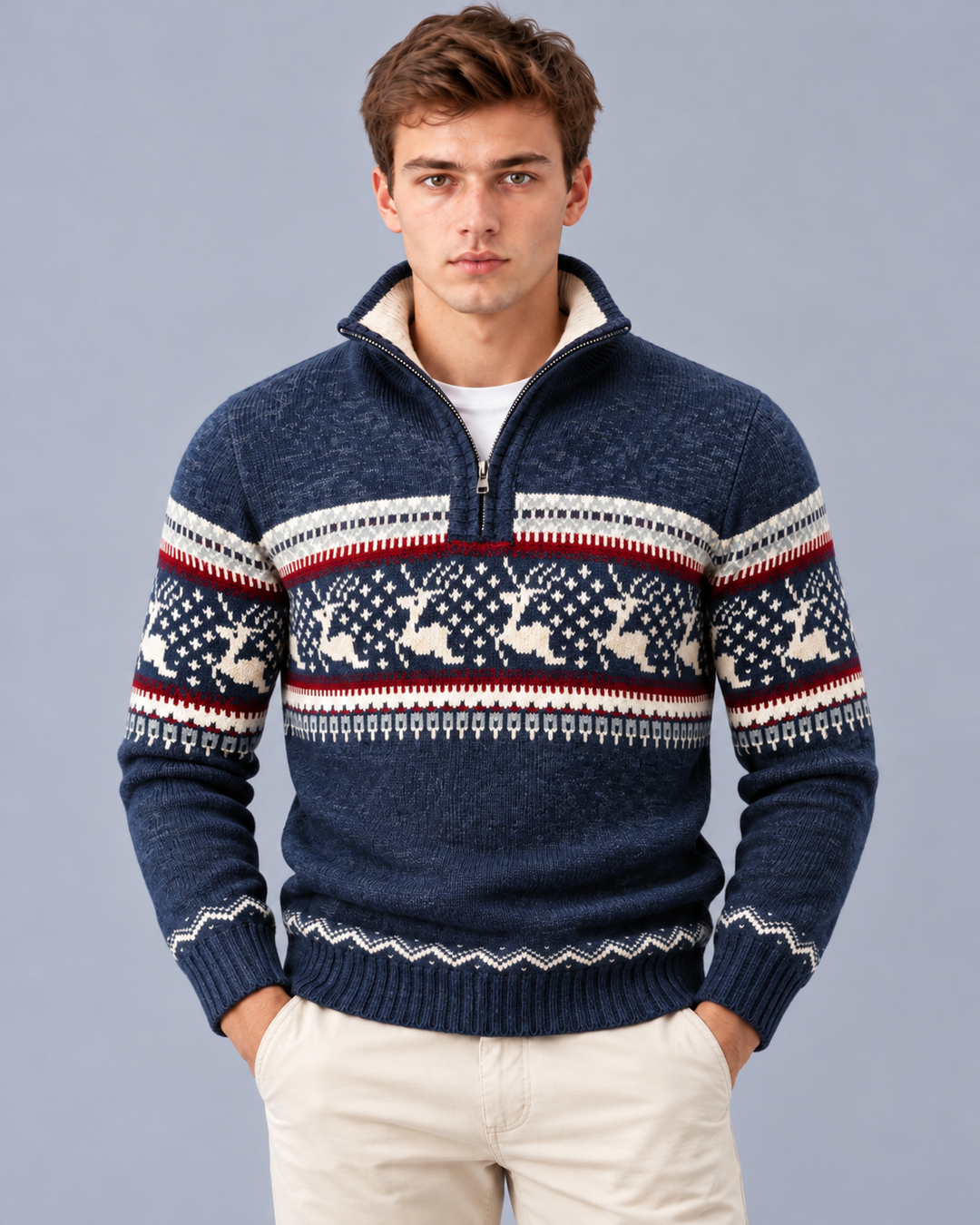 Callum | Men’s Quarter Zip Christmas Sweater