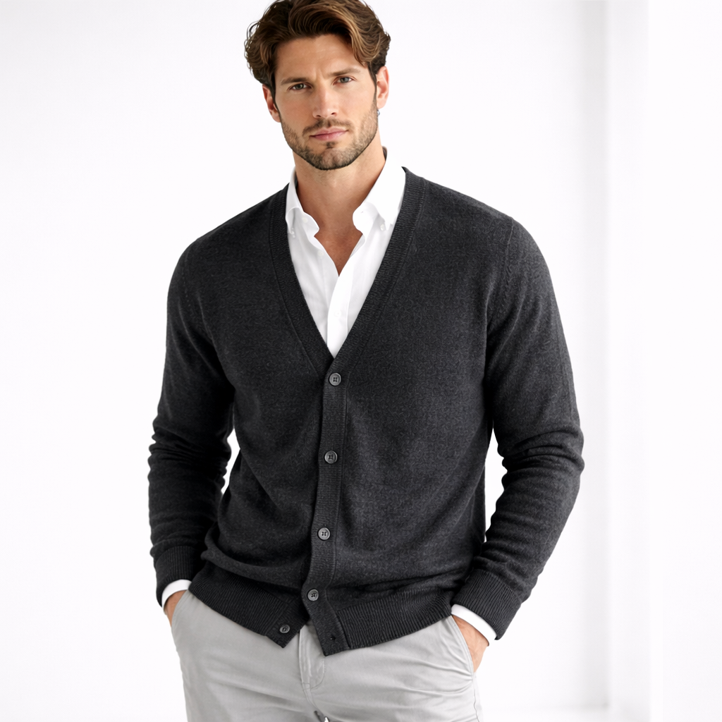 Leon | Men's V-Neck Knit Cardigan