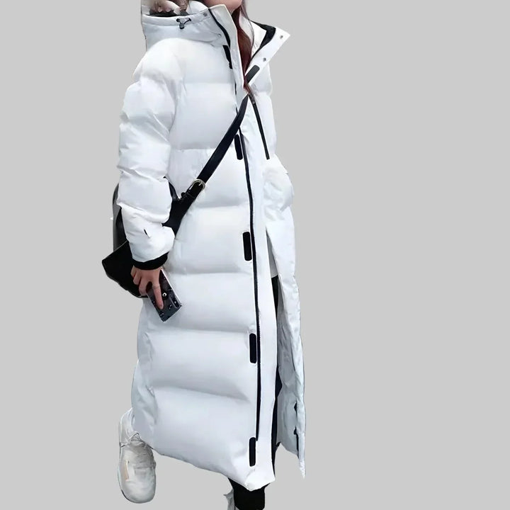 Solveig | Women's Ankle Length Maxi Puffer Coat with Hood
