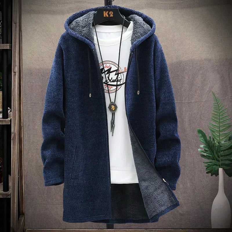 Orson | Men’s Fleece Lined Hooded Knit Jacket