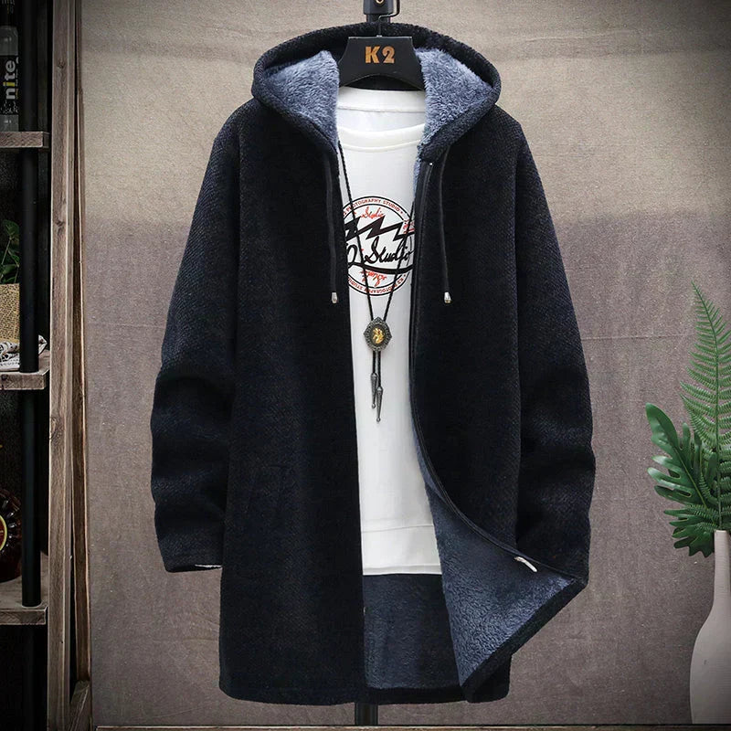 Orson | Men’s Fleece Lined Hooded Knit Jacket